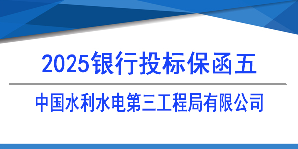 中國水利水電第三工程局有限公司,投標保函,銀行保函