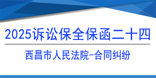 西昌市人民法院,訴訟保全,財產保全